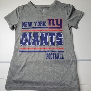Youth Gray New York Giants Football NY tee size LargeLogo front, plain back No